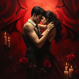 A visually striking and atmospheric representation of a toxic and diabolically venal love
