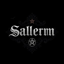 A gothic clothing brand logo inspired by the mystical and eerie atmosphere of Salem