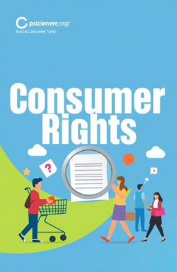 A visually striking cover page design for a report on consumer rights