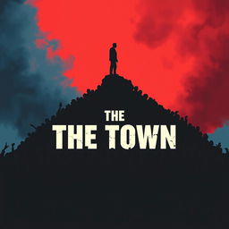 A compelling poster featuring only silhouettes of people, representing a protesting crowd forming the shape of a mountain