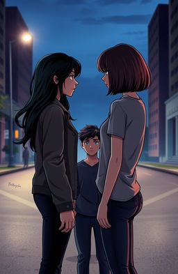 A dramatic scene depicting two best friends standing apart in an emotional confrontation, the tension palpable in the air between them