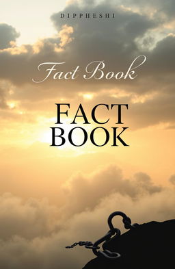A contemplative book cover design for a fact book titled "Fact Book" by Dipesh, with the subtitle "English"