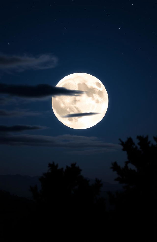 A breathtaking view of the moon at night, showcasing its cratered surface illuminated by soft silvery light