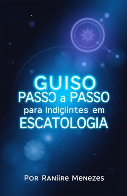 A visually engaging and informative cover design for a guide titled "Guia Passo a Passo para Iniciantes em Escatologia"