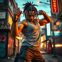 A captivating image embodying a powerful and defiant statement