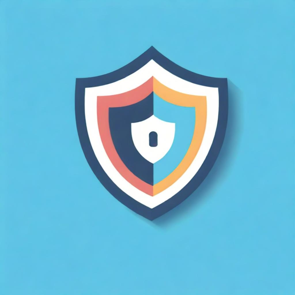 A stylized graphic that includes a slogan saying 'Navigate Safely: Your Guide to Online Protection'. It commands attention with bold fonts, vibrant colors, and symbolizes online safety, featuring a shield, padlock, and internet symbol juxtaposed.