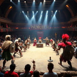 A dynamic, action-packed game show set in an ancient arena, named "The Worier