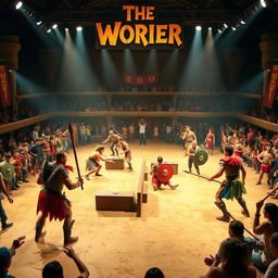 A dynamic, action-packed game show set in an ancient arena, named "The Worier