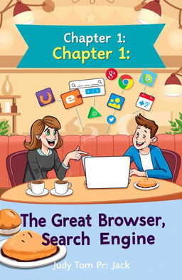 A playful and lighthearted book cover titled 'Chapter 1: The Great Browser vs