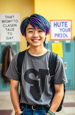 A portrait of a high school student named Dao Bao, who identifies as gay