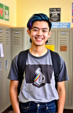 A portrait of a high school student named Dao Bao, who identifies as gay