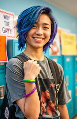 A portrait of a high school student named Dao Bao, who identifies as gay