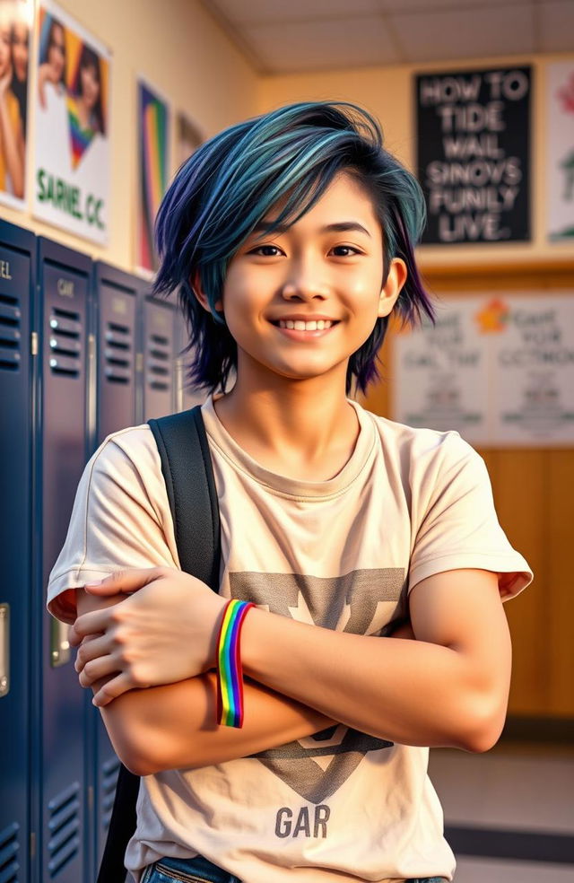 A portrait of a high school student named Dao Bao, who identifies as gay