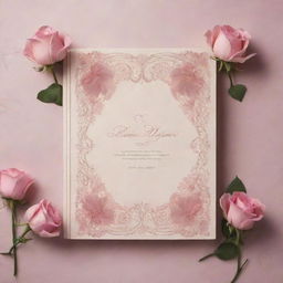 Create a romantic, dreamy book cover and background designs for a book of love poems. Incorporate elements of modern Baroque artistry, symbolic images such as floral motifs, hearts, or couples. Maintain a cohesive and dreamy aesthetic throughout.