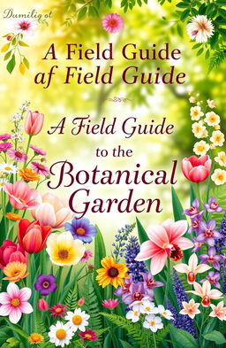A beautifully illustrated cover of a field guide titled 'A Field Guide to the Botanical Garden'