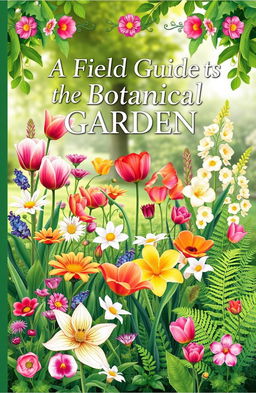 A beautifully illustrated cover of a field guide titled 'A Field Guide to the Botanical Garden'