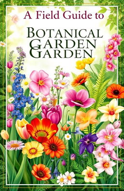 A beautifully illustrated cover of a field guide titled 'A Field Guide to the Botanical Garden'