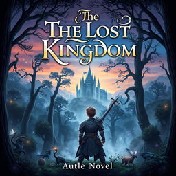 Book cover design for a fantasy novel titled 'The Lost Kingdom'