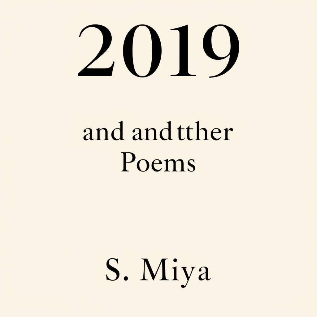A simple and elegant poetry book cover design featuring a solid, muted background in a light cream or pale grey tone