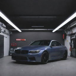 Design a captivating YouTube thumbnail for the 'Edmogarage' channel. Merge a background of a garage with a smaller, overlaid image of an ECU. Feature the title 'G60 ECU Repair' prominently. Experiment with creative design options.