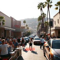 An ideal vacation scene in Hollywood, capturing the essence of glamour and excitement