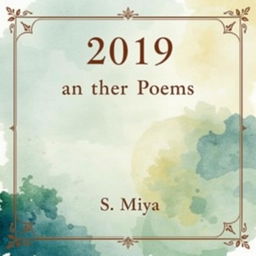 A classic poetry book cover design featuring the title '2019 and Other Poems' prominently at the top in elegant, serif font