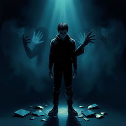 A powerful illustration titled 'Manipulation Emotionnelle', depicting the theme of emotional manipulation in an intense and evocative way