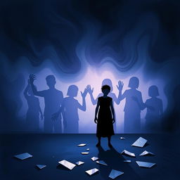 A powerful illustration titled 'Manipulation Emotionnelle', depicting the theme of emotional manipulation in an intense and evocative way
