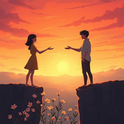 An evocative illustration titled 'Impossible Amour', capturing the essence of a love that defies circumstances