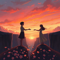 An evocative illustration titled 'Impossible Amour', capturing the essence of a love that defies circumstances