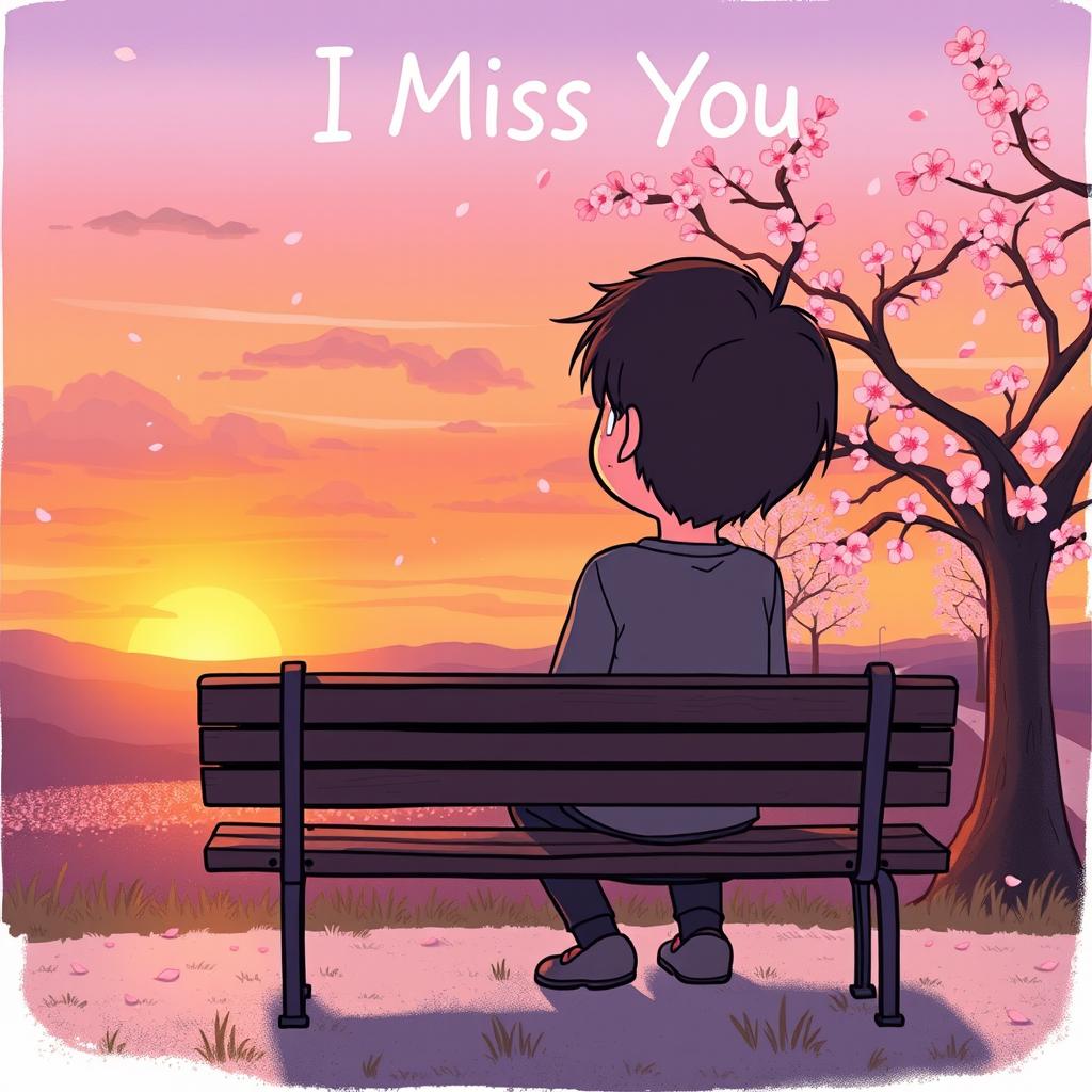 A heartfelt illustration titled 'I Miss You', conveying the deep emotions of longing and nostalgia