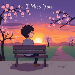 A heartfelt illustration titled 'I Miss You', conveying the deep emotions of longing and nostalgia