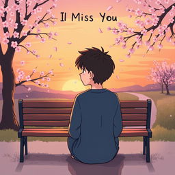 A heartfelt illustration titled 'I Miss You', conveying the deep emotions of longing and nostalgia
