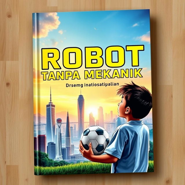 A captivating book cover featuring the title 'Robot Tanpa Mekanik' in bold, modern typography