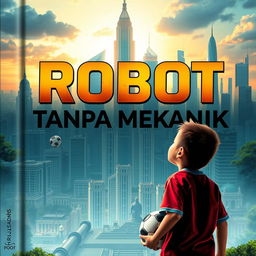 A captivating book cover featuring the title 'Robot Tanpa Mekanik' in bold, modern typography
