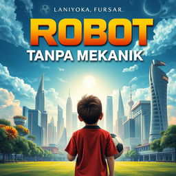 A captivating book cover featuring the title 'Robot Tanpa Mekanik' in bold, modern typography