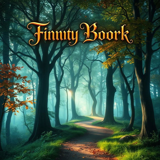 A visually striking book cover featuring a mystical forest illuminated by soft, magical light