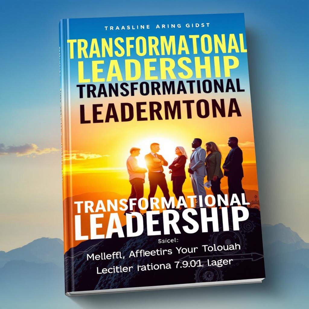 A captivating book cover for 'Transformational Leadership: Adapting, Overcoming, and Thriving in Times of Change'