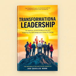 A captivating book cover for 'Transformational Leadership: Adapting, Overcoming, and Thriving in Times of Change'