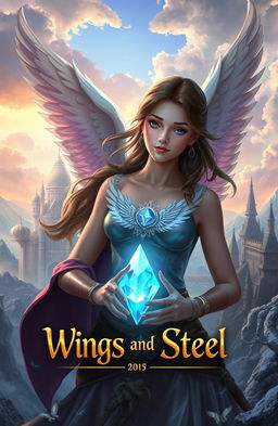 A captivating fantasy scene depicting a girl named Athena discovering her royal identity as a princess