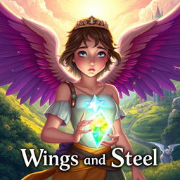A vibrant fantasy illustration featuring a girl named Athena, who discovers her royal lineage as a princess