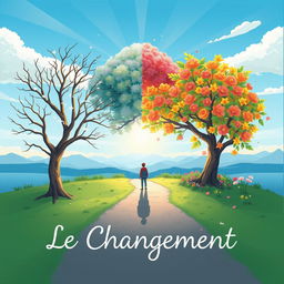An inspiring illustration titled 'Le Changement', symbolizing transformation and growth