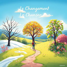 An inspiring illustration titled 'Le Changement', symbolizing transformation and growth