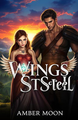A captivating fantasy scene depicting Athena, a young girl with an angel wing tattoo on her chest, discovering her royal heritage as a princess in a medieval kingdom
