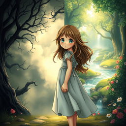 A girl in a captivating fantasy world discovers two contrasting realms