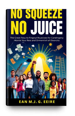 A striking book cover design for 'No Squeeze No Juice'