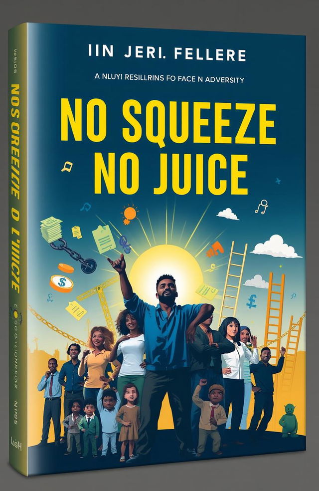 A striking book cover design for 'No Squeeze No Juice'