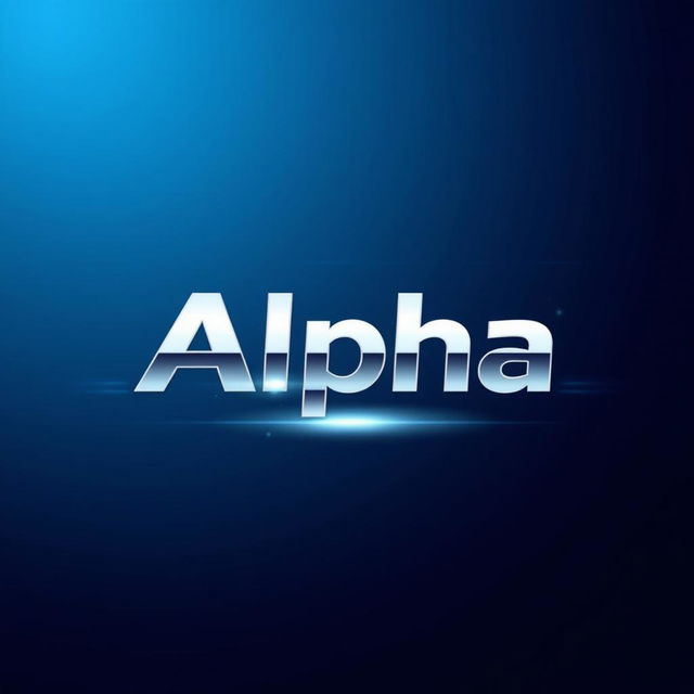 A sleek and modern cover page design for a team called 'Alpha'