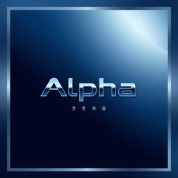 A sleek and modern cover page design for a team called 'Alpha'