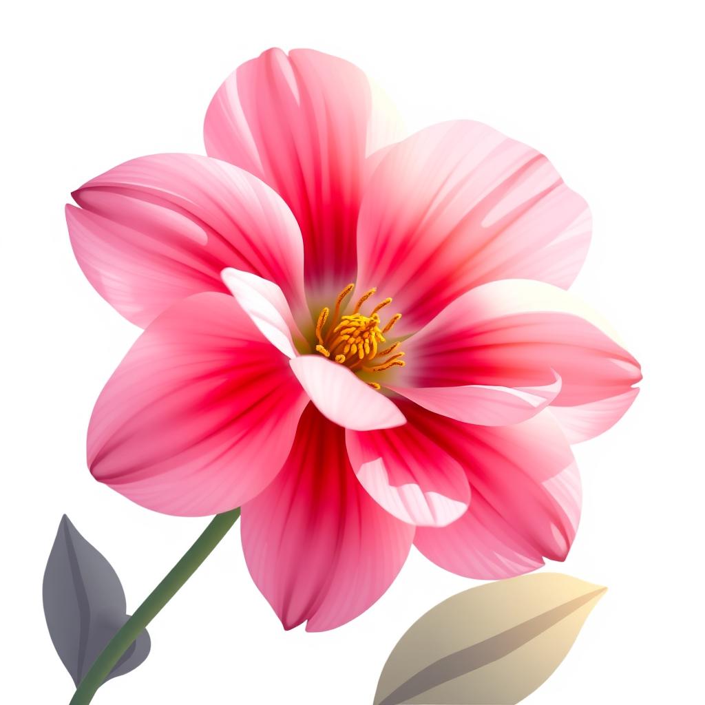 A beautiful, uplifting flower illustration featuring a single vibrant blossom that embodies feelings of beauty, healing, and hope